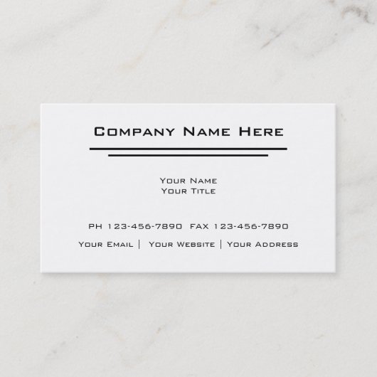 シンプルな名刺 名刺 (正面)