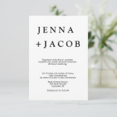 シンプルな名前の結婚式招待状 招待状 (スタンド正面)