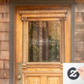 シンプルな名前の署名スクリプト ウィンドウサイン (ホームデコレーション)