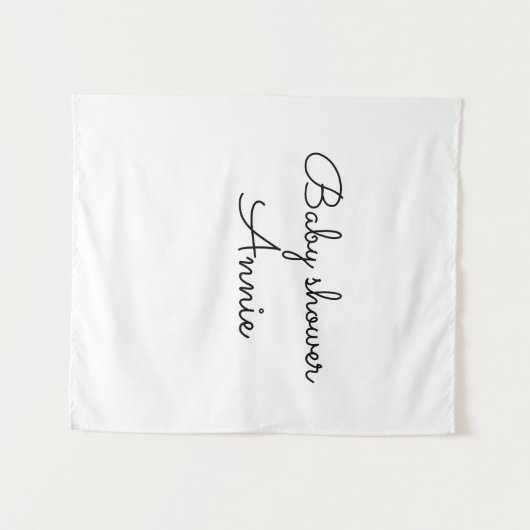 シンプルな名前を追加するテキスト 赤ちゃんのシャワー用 タペストリー (正面(横))