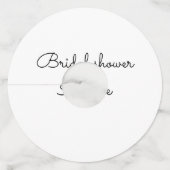 シンプルな名前テキストを追加する結婚前のお祝い ワイングラスタグ (裏面)