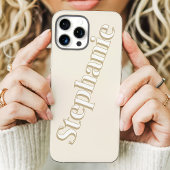 シンプルな名前入りデザイン カスタム オブジェ アイボリー Case-Mate iPhoneケース