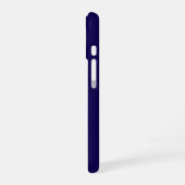 シンプルな名前 モダン ミニマル モノグラム ダークブルー iPhone 16ケース (左側面)