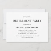 シンプルな名言 ブラック＆ホワイト 退職パーティー 招待状 (裏面)