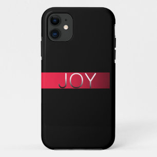 シンプルな喜びのピンクの黒 iPhone 11 ケース