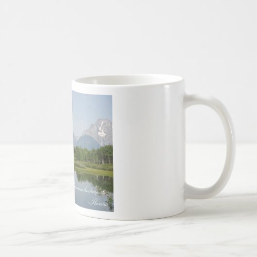 シンプルな喜びのマグ壮大なTetons コーヒーマグカップ (右)