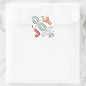 シンプルな喜びの休日の宛名ラベル|のグリッター スクエアシール (バッグ)