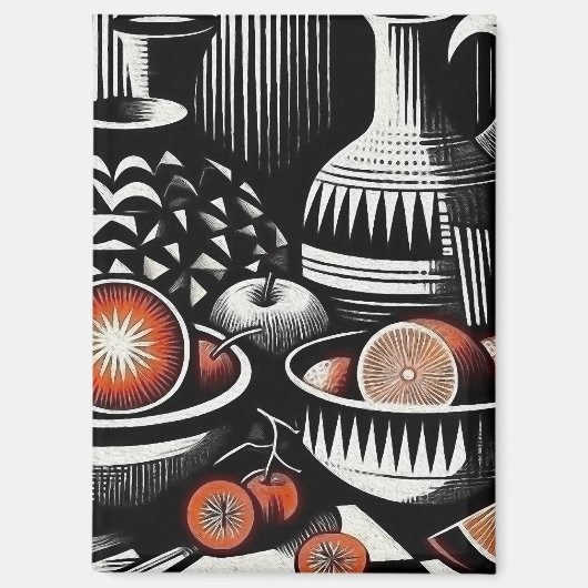 シンプルな喜びの静物画 マグネット (正面)