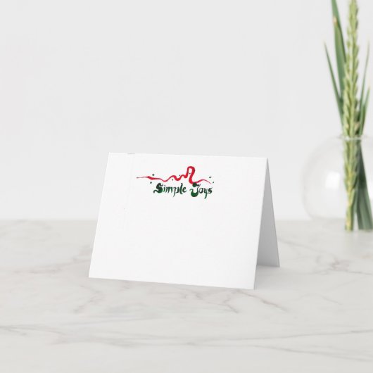 シンプルな喜びのnotecardのクリスマス シーズンカード (正面)