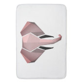 シンプルな図形の幾何学的ゾウの頭 バスマット (正面縦)