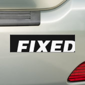 シンプルな固定ギア-バイクのデカール-色をカスタマイズ バンパーステッカー (車上)