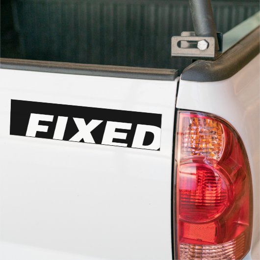 シンプルな固定ギア-バイクのデカール-色をカスタマイズ バンパーステッカー (トラック上)