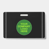 シンプルな基本的な社員/スタッフの肖像バッジ バッジ (Back)