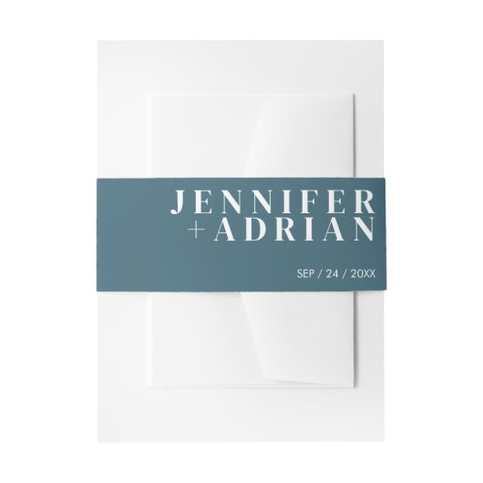 シンプルな士官候補生の招待状 ベリーバンド 招待状ベリーバンド (正面例)