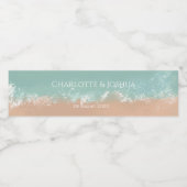 シンプルな夏の海辺のビーチウェディングギフト ペットボトルラベル (シングルラベル)