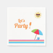 シンプルな夏の紙ナプキン スタンダードカクテルナプキン (正面)