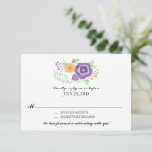 シンプルな夏の花 | 結婚式の出欠確認カード 出欠カード (スタンド正面)