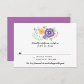 シンプルな夏の花 | 結婚式の出欠確認カード 出欠カード (正面/裏面)