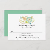 シンプルな夏の花 | 結婚式の出欠確認カード 出欠カード (正面/裏面)