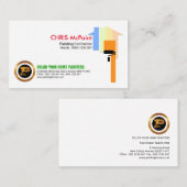 シンプルな多彩の家ペインター 名刺 (正面/裏面)