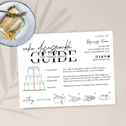 シンプルな多段ケーキの分解手順 サンキューカード