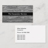 シンプルな大工の名刺のデザイン 名刺 (正面/裏面)