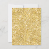 シンプルな大晦日パーティーのゴールドグリッター 招待状 (裏面)