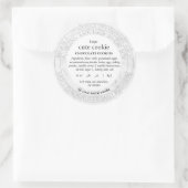 シンプルな大理石コテージ食品法ラベル ラウンドシール (バッグ)