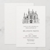 シンプルな大聖堂の招待状 招待状 (正面/裏面)