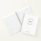 シンプルな大規模カスタムロゴウェブサイト ブランド ノートブック (内部)