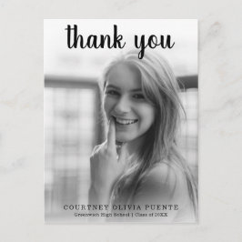 シンプルな太字タイポグラフィー モダンな卒業 ポストカード
