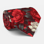 シンプルな夫へのギフト ガーデニア 花模様 ネクタイ (ロール)