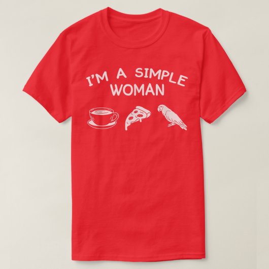 シンプルな女の子 インコ 飼い主 インコ ママ 457 Tシャツ (デザイン正面)