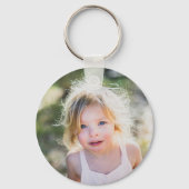 シンプルな子供用の2枚の写真の記念品 キーホルダー (正面)