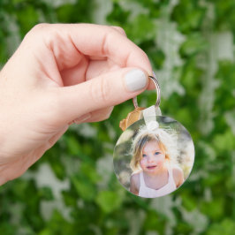 シンプルな子供用の2枚の写真の記念品 キーホルダー