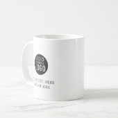 シンプルな学校ロゴの卒業記念 コーヒーマグカップ (正面左)