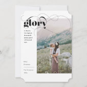 シンプルな宗教的栄光のクリスマスカード 招待状 (正面)