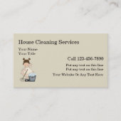 シンプルな家のクリーニングの名刺 名刺 (正面)