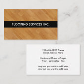 シンプルな家のフロアーリングのサービス業カード 名刺 (正面/裏面)