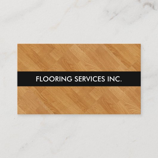 シンプルな家のフロアーリングのサービス業カード 名刺 (正面)