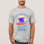 シンプルな家族クルーズの休暇をカスタマイズ Tシャツ (正面)