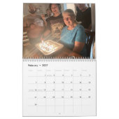 シンプルな家族写真カレンダー カレンダー (2月 2027)