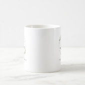シンプルな家族名のリースでホリデーを祝おう コーヒーマグカップ (中央)
