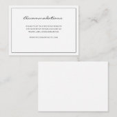 シンプルな宿泊施設の案内カード エンクロージャーカード (正面/裏面)