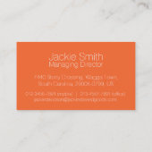 シンプルな専門のオレンジパン屋の名刺 名刺 (裏面)