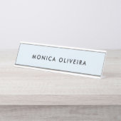 シンプルな専門のパステル調の青 デスクネームプレート (正面)