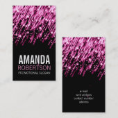 シンプルな専門のピンクの落下星 名刺 (正面/裏面)