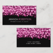 シンプルな専門のピンクライト及び輝き 名刺 (正面/裏面)