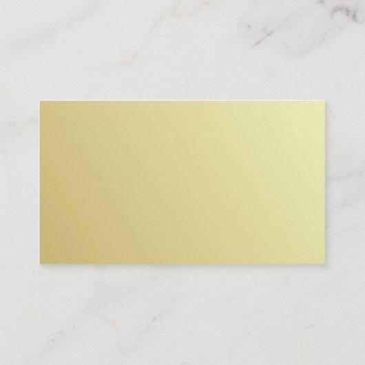 シンプルな専門のモダンな金ゴールドの署名の紫外線マット 名刺 (裏面)