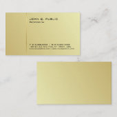 シンプルな専門のモダンな金ゴールドの署名の紫外線マット 名刺 (正面/裏面)